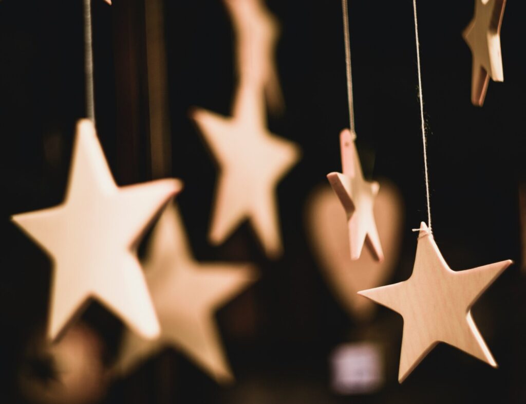 Golden starts hanging from the ceiling